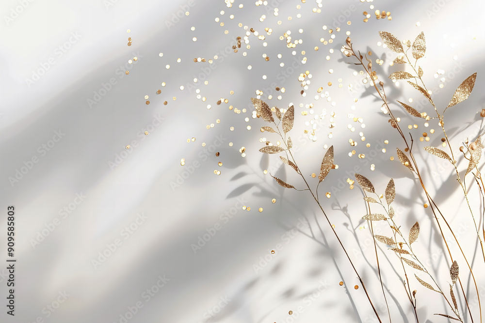 Elegant White Wedding Background with Silk Flowers and Ribbons for Invitations, Cards, and Decor - Copy Space for Text Elegant White Wedding Background with Silk Flowers and Ribbons for Invitations, Cards, and Decor - Copy Space for Text