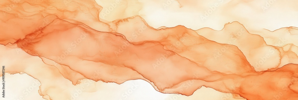Fototapeta premium Abstract Ink Painting in Warm Tones