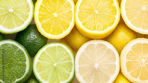 Citrus chat, close-up of lemon and lime, bright colors, expressive faces, natural background