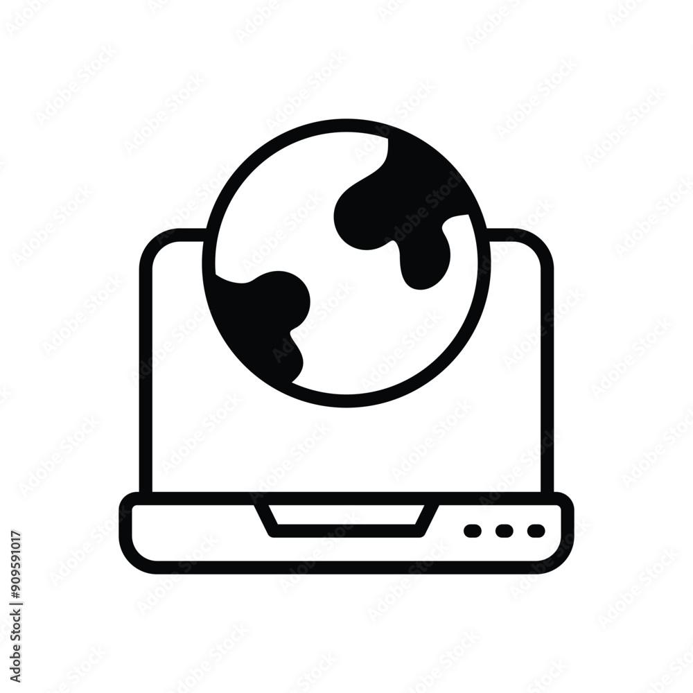 Distance learning vector icon Distance learning vector icon