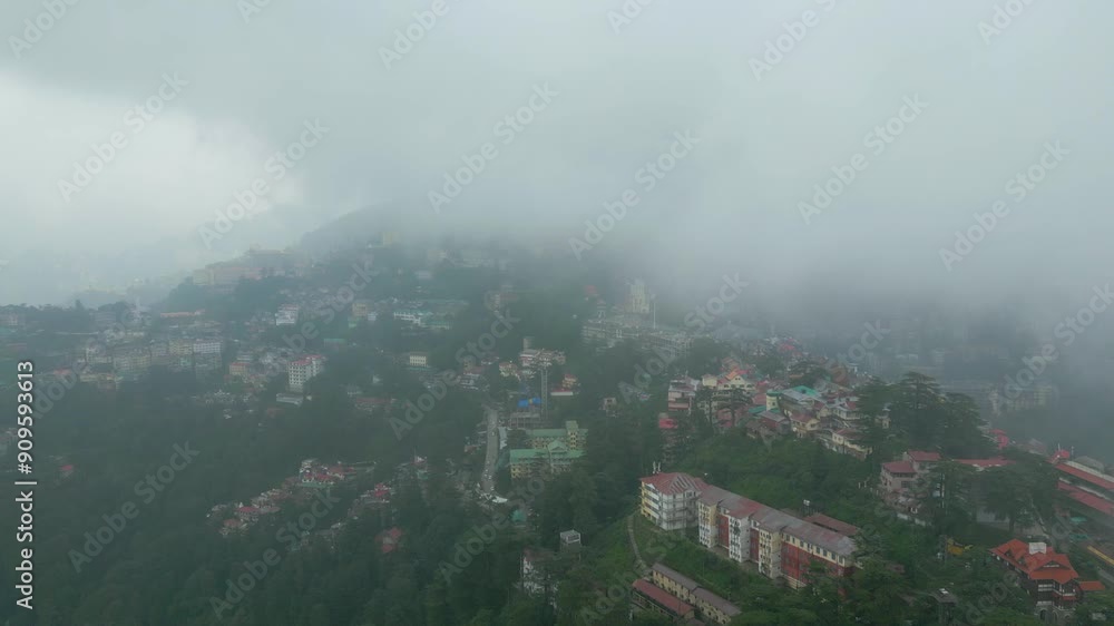 Shimla Hill Station Aerial View Mall Road Shimla Hill Station Aerial View Mall Road