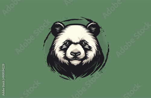 Head bear logo vector icon illustration.