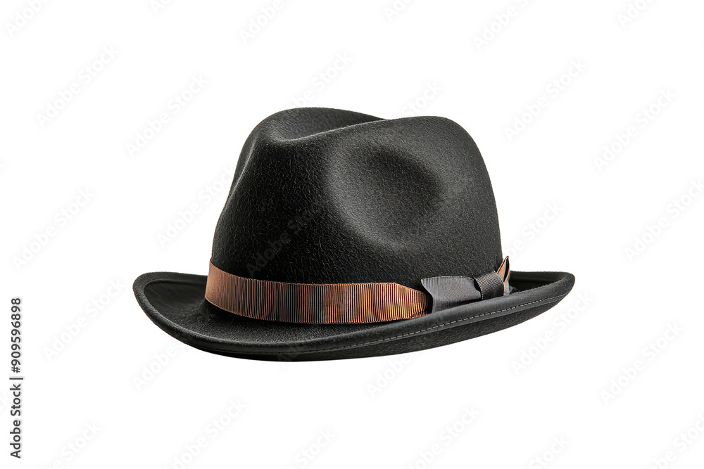 Black cowboy hat isolated on white, classic men's headwear fashion accessory Black cowboy hat isolated on white, classic men's headwear fashion accessory