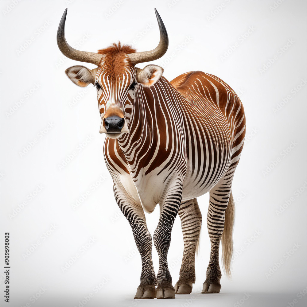 Φωτογραφία vache, hybride, avec rayures, zèbre , animal, mammifère, noir, faune, sauvage, b
