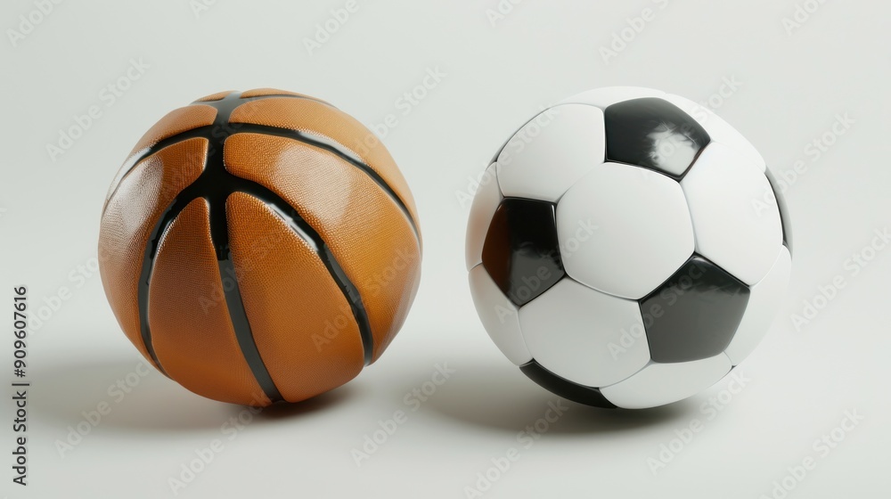 Basketball and Soccer Ball Basketball and Soccer Ball