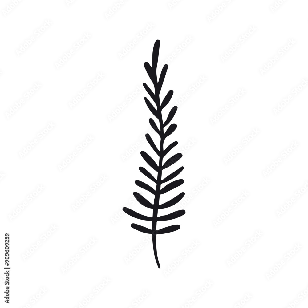 Hand drawn simple flower outline on a white background Hand drawn simple flower outline on a white background