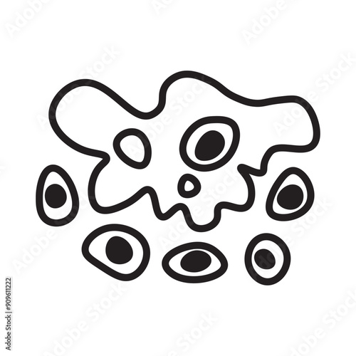 Apoptosis line icon 