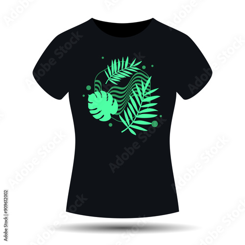 An illustration for clothes. Print on the T-shirt. Modern fashion illustration. A vector graphic image. A template for placing an illustration on clothes.