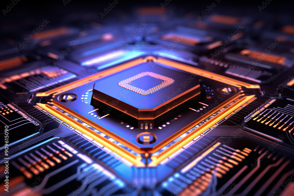 Generative ai on theme of beautiful surface microchip for design natural abstract background Generative ai on theme of beautiful surface microchip for design natural abstract background