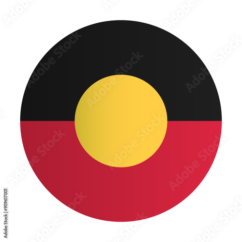 Australian Aboriginal national Flag. County identity