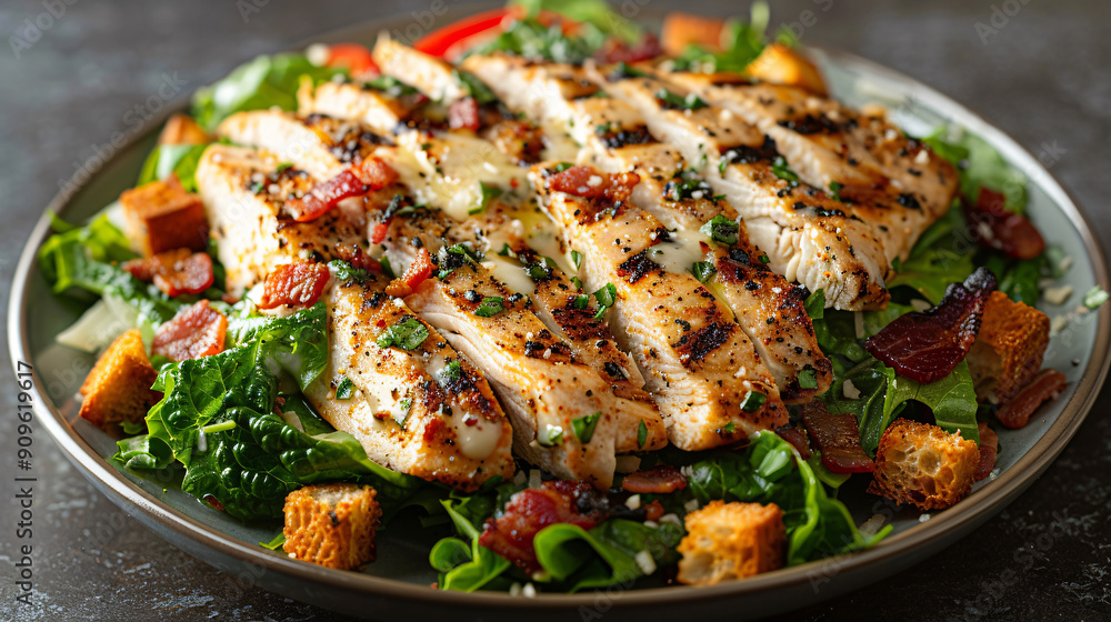 Grilled Chicken Caesar with salad Grilled Chicken Caesar with salad