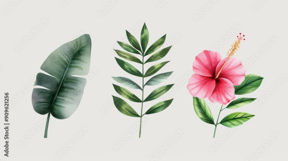 Experience the lush beauty of tropical foliage with handpainted leaves and vibrant flowers, adding a touch of paradise to your space. Experience the lush beauty of tropical foliage with handpainted leaves and vibrant flowers, adding a touch of paradise to your space.