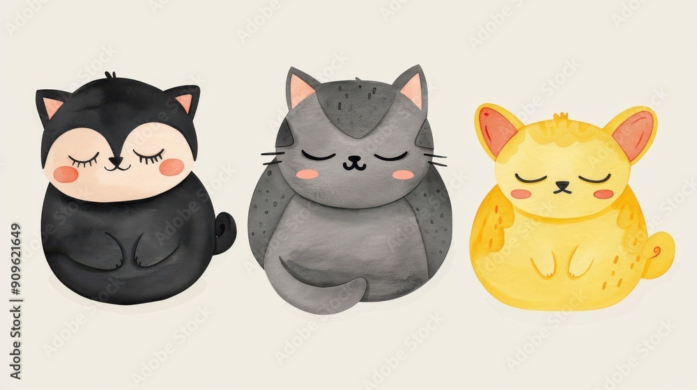 A cozy scene where a dog, cat, and chicken peacefully nap together, rendered in soft watercolor and gouache hues. A cozy scene where a dog, cat, and chicken peacefully nap together, rendered in soft watercolor and gouache hues.