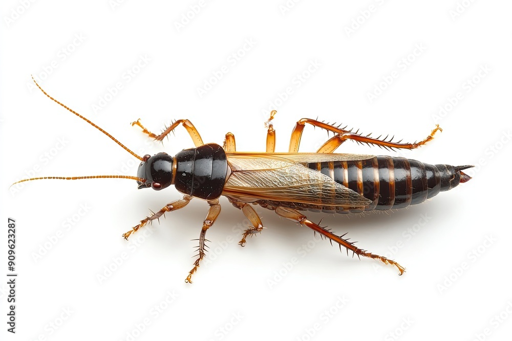 Earwig on isolated white background Earwig on isolated white background