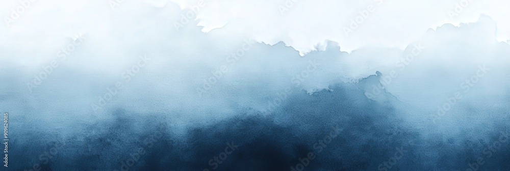 Abstract Watercolor Landscape in Blue Hues Abstract Watercolor Landscape in Blue Hues