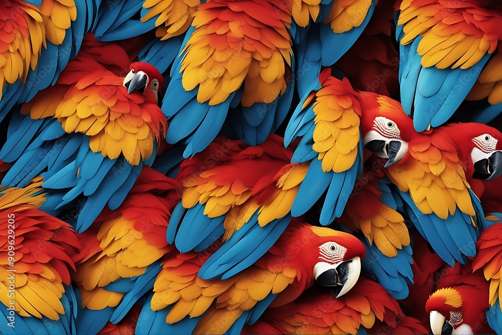 Fototapeta premium macaw plumage colorful feather bird animal avian beak beautiful coat colours colourful cute exotic fauna fluffy fly gold gorgeous green hobby inquisitive intelligent mate natural nature parrot pet