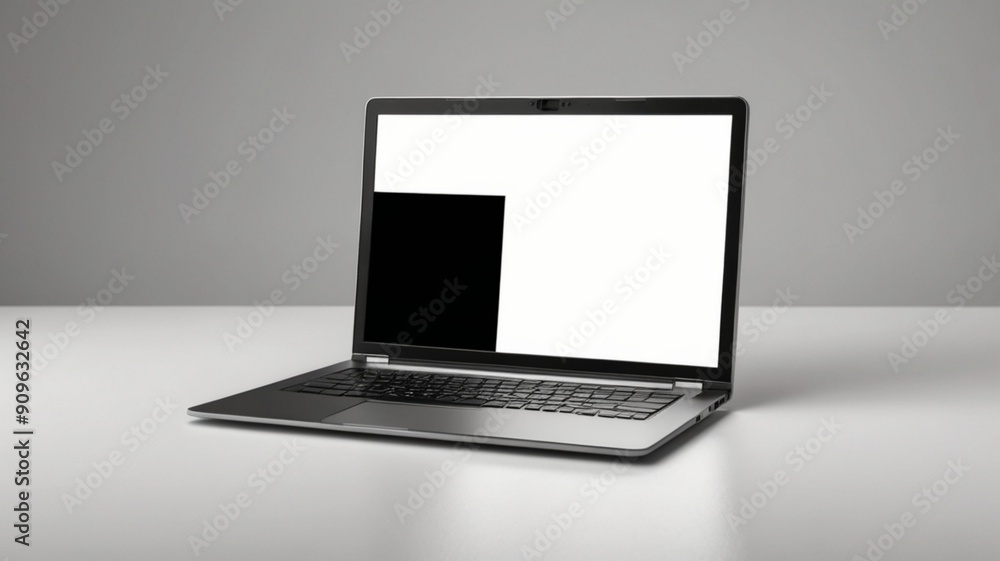 laptop with blank screen isloated laptop with blank screen isloated