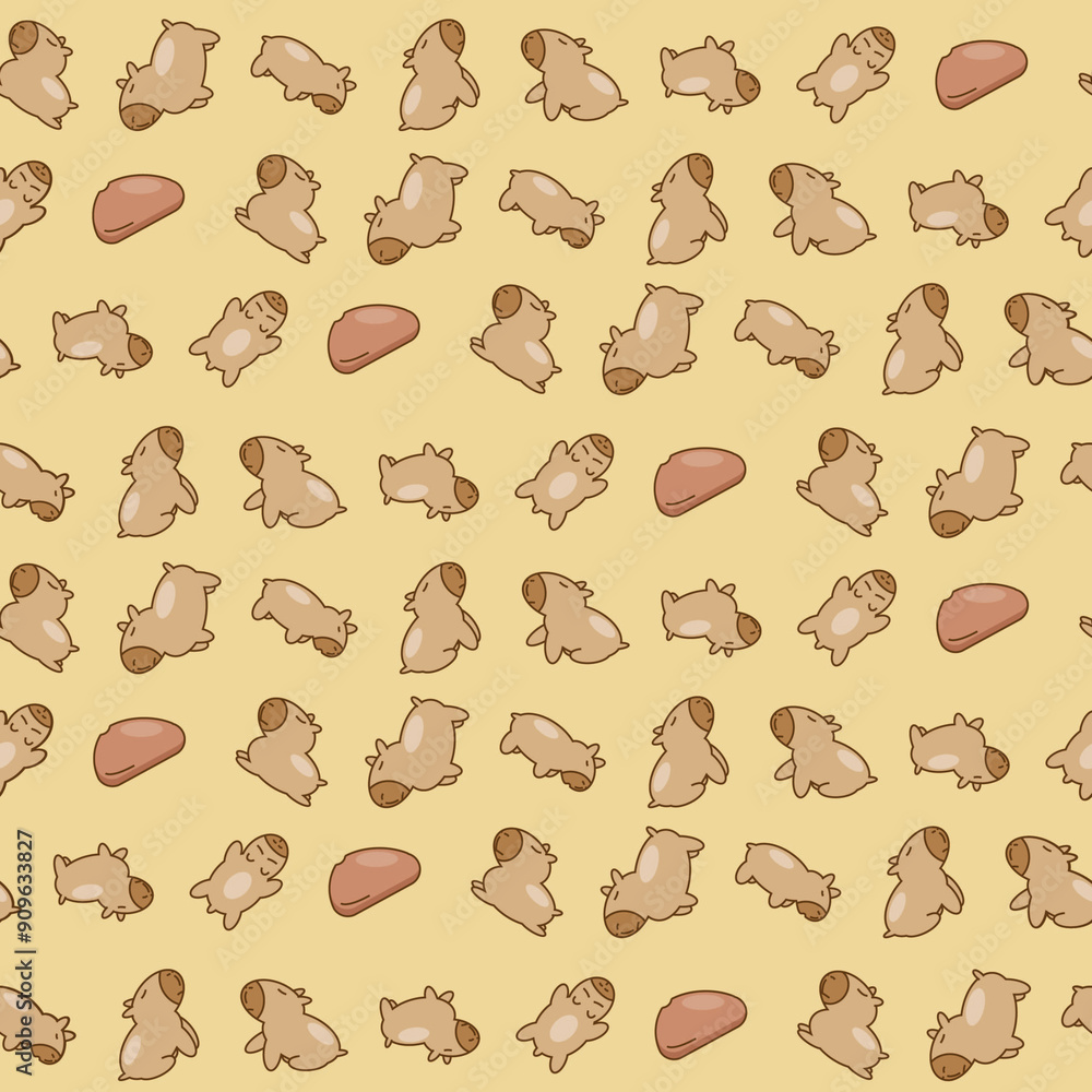 Capybara background, collection set farm animal Capybara background, collection set farm animal
