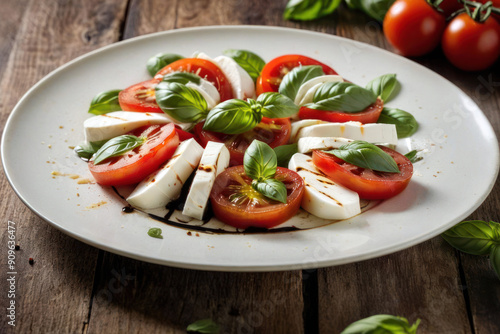 Caprese salad, Tomato mozzarella, generated by artificial intelligence