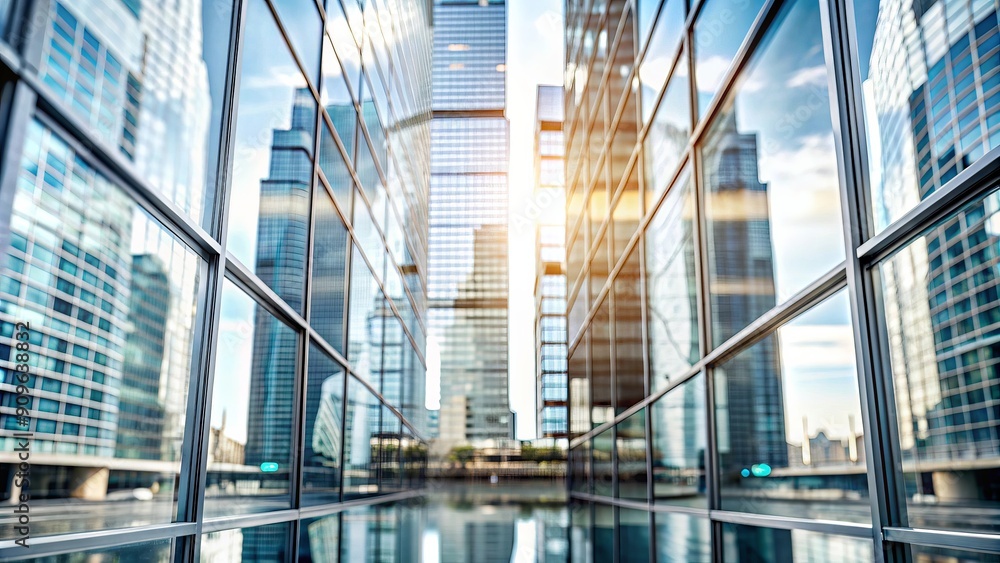 Skyscraper glass reflections from ground view
Skyscraper glass reflections from ground view
