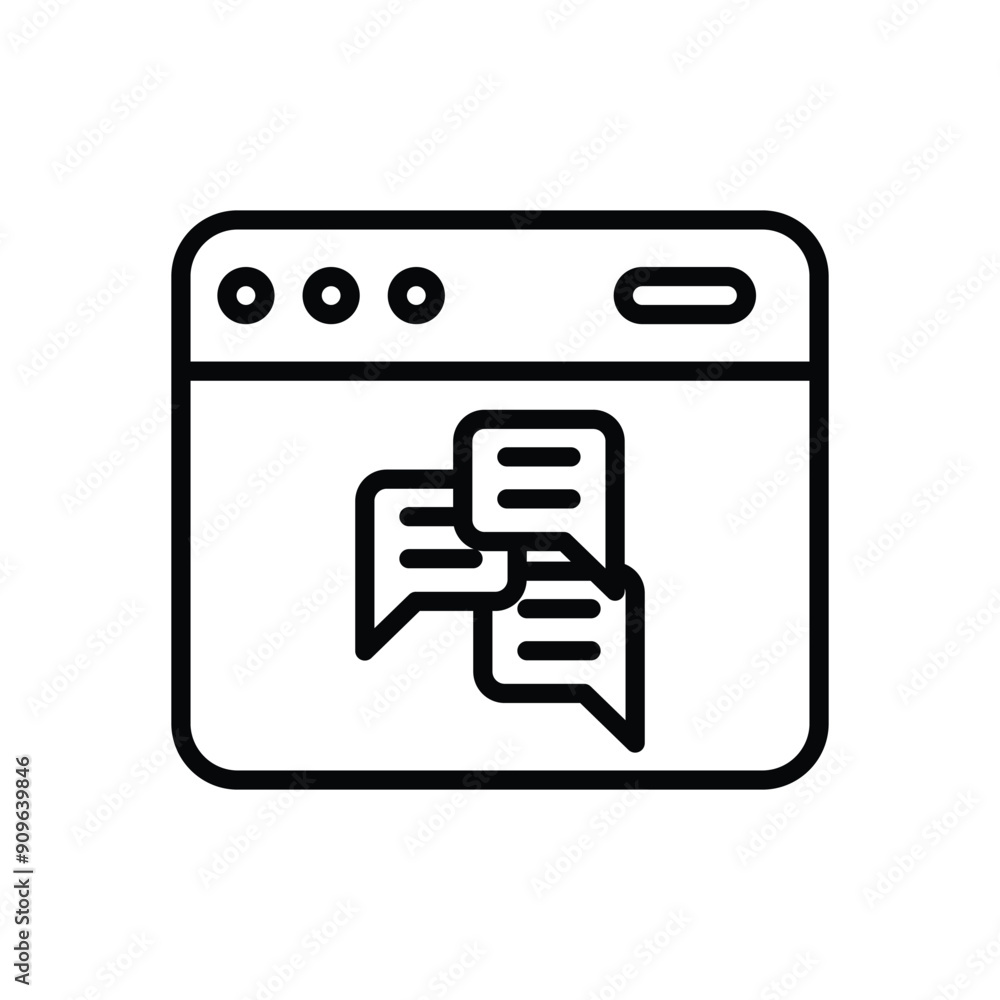 Discussion board vector icon Discussion board vector icon