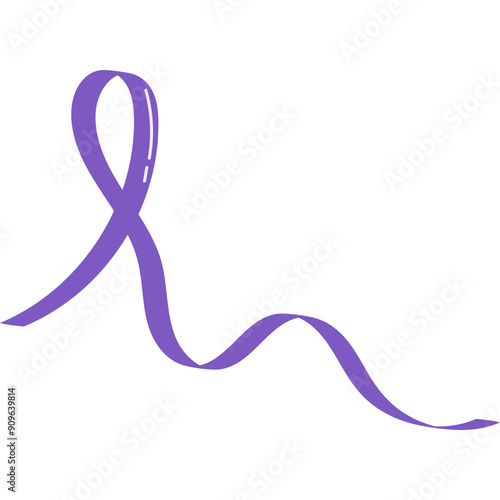 Dementia Awareness Purple Ribbon