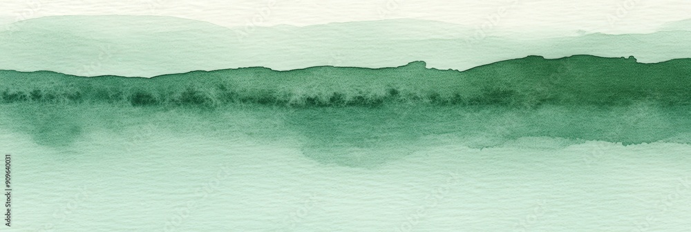 Abstract Watercolor Landscape in Green Hues Abstract Watercolor Landscape in Green Hues