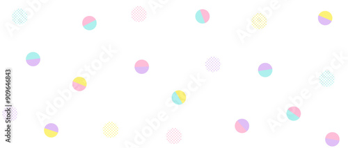 Colorful dots background in pastel colors