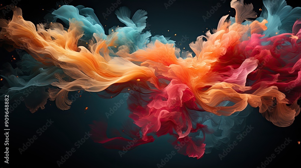 Abstract Super Realistic in a black background. Abstract Super Realistic in a black background.