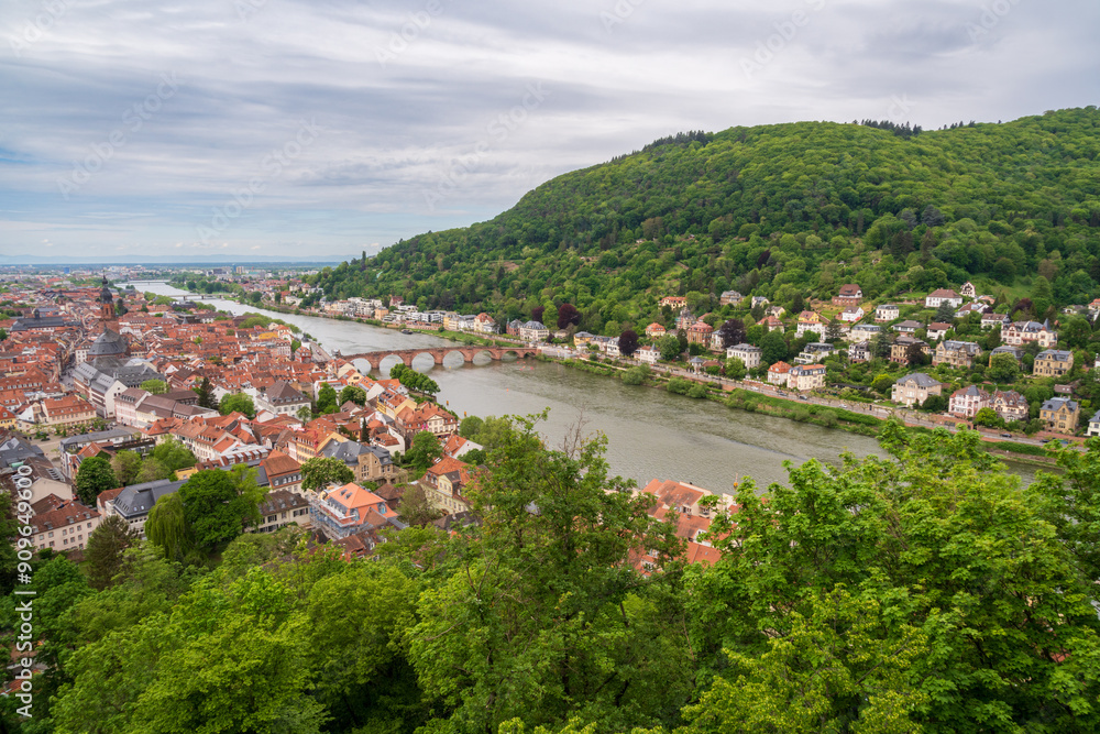 Old Bridge Heidelberg, The Karl Theodor Bridge along the Neckar river, Arch bridge in Heidelberg, Baden-Württemberg Old Bridge Heidelberg, The Karl Theodor Bridge along the Neckar river, Arch bridge in Heidelberg, Baden-Württemberg