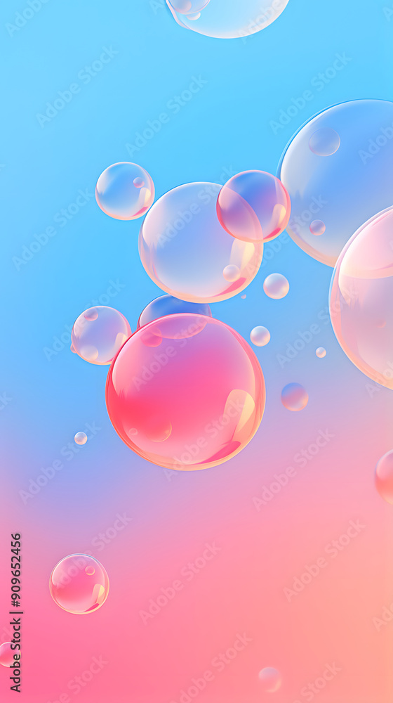 Digital colorful soap bubbles geometric abstract graphics poster background Digital colorful soap bubbles geometric abstract graphics poster background