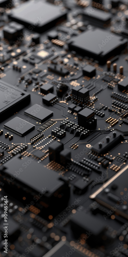 Quantum computer, computer interior. dark, photorealistic, wallpaper. KI generative. Quantum computer, computer interior. dark, photorealistic, wallpaper. KI generative.