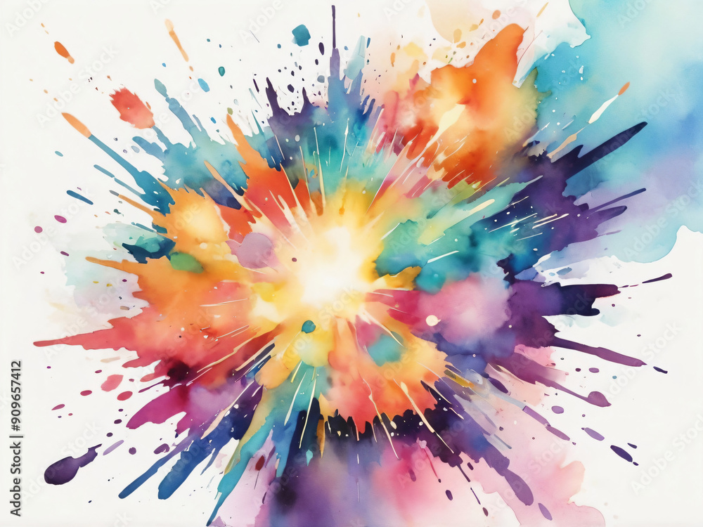 watercolor explosion abstract background, irregular streaks watercolor explosion abstract background, irregular streaks