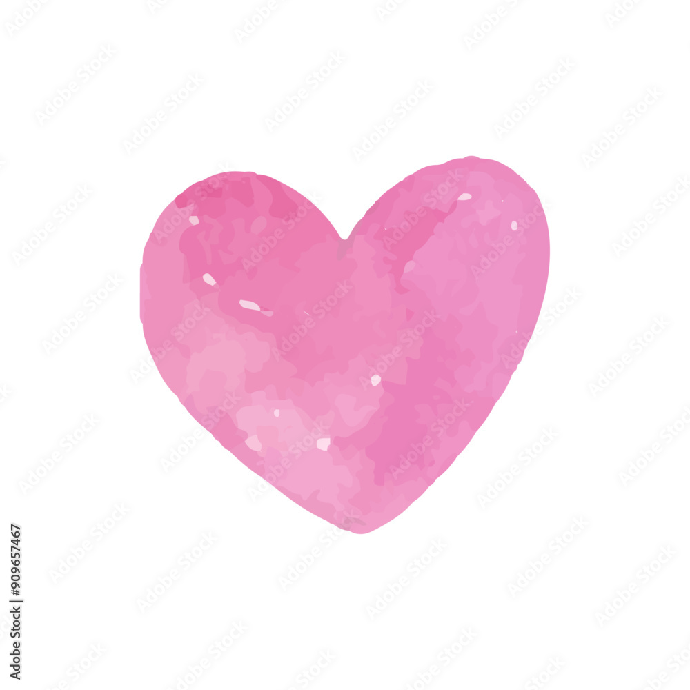 Heart watercolor illustration on a white background Heart watercolor illustration on a white background