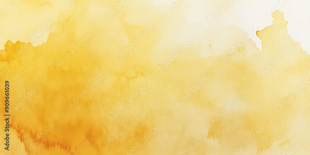Obraz premium Abstract Watercolor Background in Warm Yellow Hues