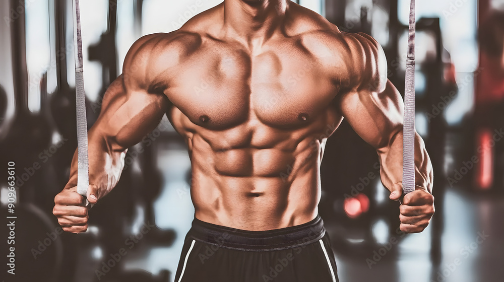 a Young Man's Gym Workout Focused on Body Shaping, Capturing Strength and Determination a Young Man's Gym Workout Focused on Body Shaping, Capturing Strength and Determination
