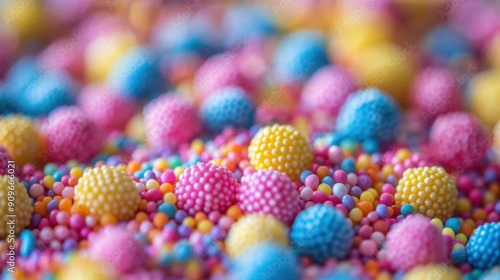 Fototapeta premium Colorful candy sprinkles. AI.