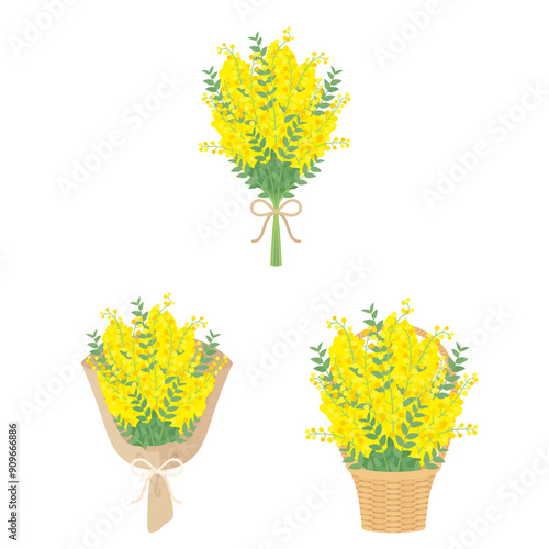 ミモザの花束セット