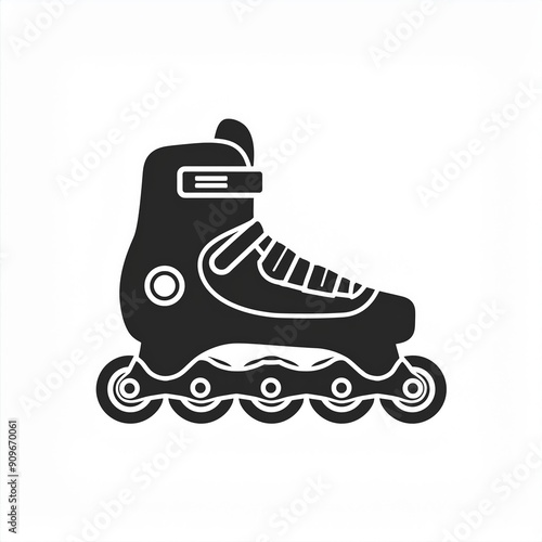 roller skates shoe icon isolated on white background