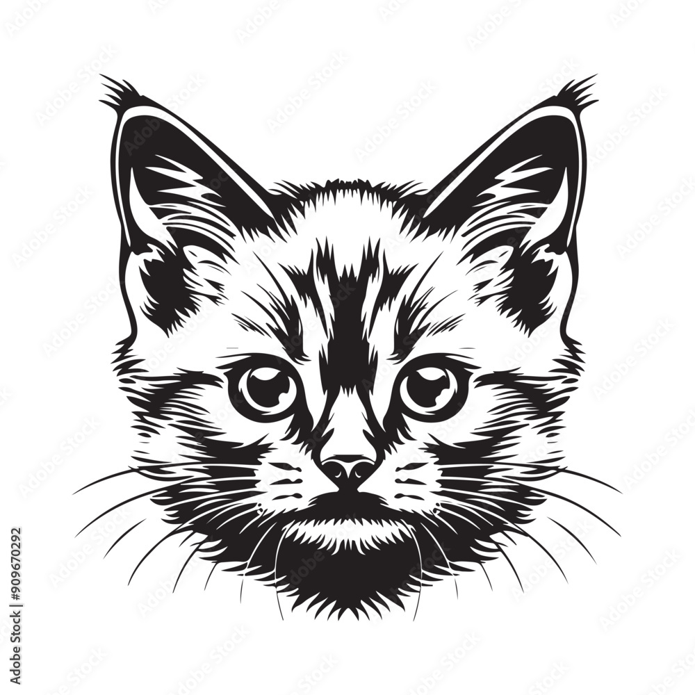 Cat Face Vector Images. Cute cat face Stock Vector Images isolated on white background Cat Face Vector Images. Cute cat face Stock Vector Images isolated on white background