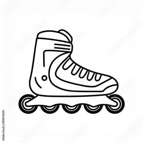 roller skates shoe icon isolated on white background