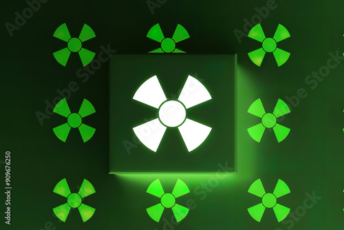 Radioactive symbol illustration