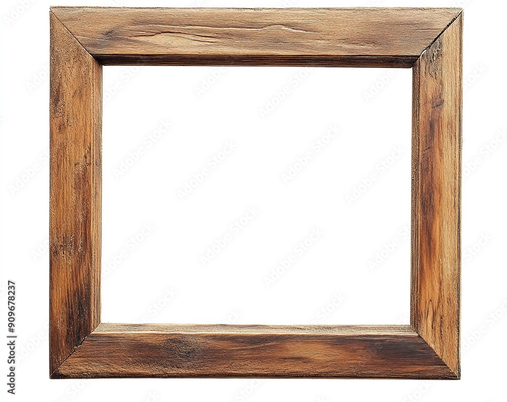 Blank Wooden Frame on White Background Blank Wooden Frame on White Background