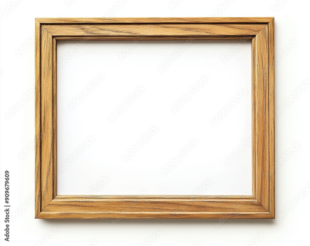 Blank Wooden Frame on White Background Blank Wooden Frame on White Background