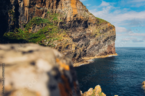 Beautiful scenery at Duncansby stacks in Scotland photo