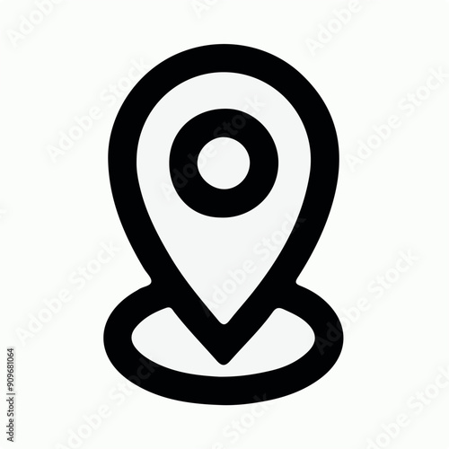 pin location black icon