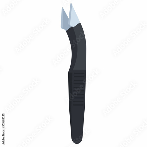 Brow tweezers vector cartoon illustration isolated on a white background.