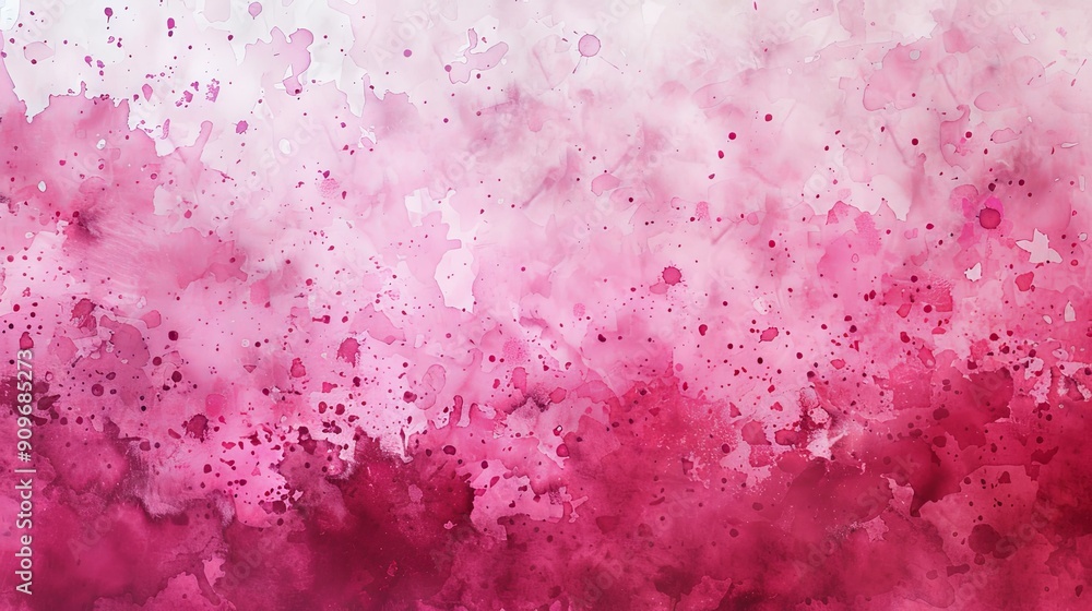 Obraz premium Vibrant and dynamic watercolor splash background with a gradient of pink hues, showcasing a smooth and artistic transition from light to dark shades.