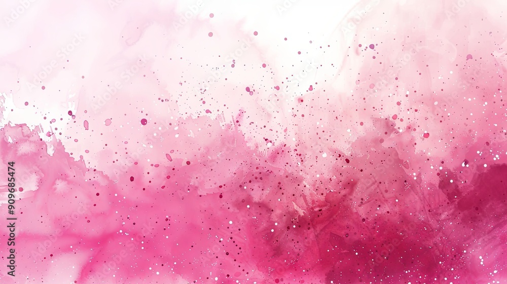 Obraz premium Vibrant and dynamic watercolor splash background with a gradient of pink hues, showcasing a smooth and artistic transition from light to dark shades.
