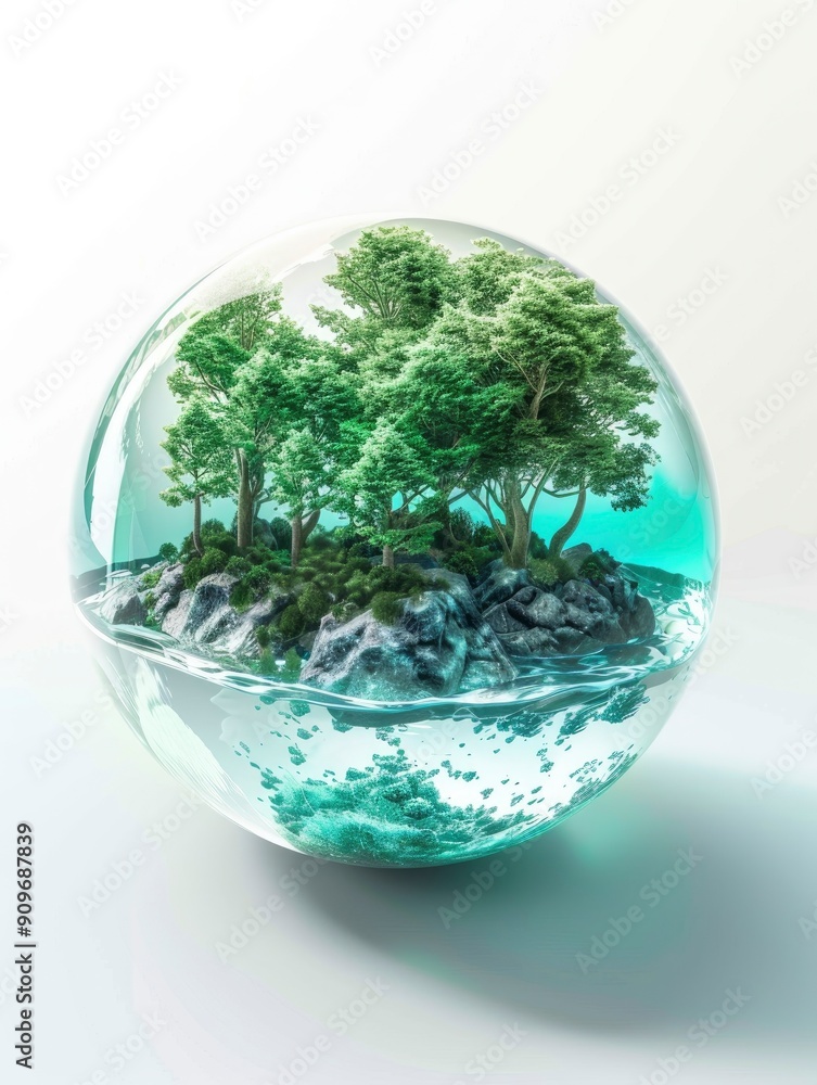 3d clean globe full of trees and nature, svg, white background, teal and blue gradient, 3d rendering,hd with generative ai 3d clean globe full of trees and nature, svg, white background, teal and blue gradient, 3d rendering,hd with generative ai